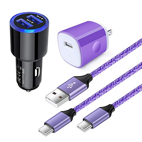 4 8A Fast Car Charger for Samsung Galaxy A10e A42 A20 S8- S10- S10 A50 A51 S10e S9 S9- S8 S20 Note 8 9 10 A70  Pixel 2 3 4a 3a 2XL  LG Stylo 6 5 G8 G7