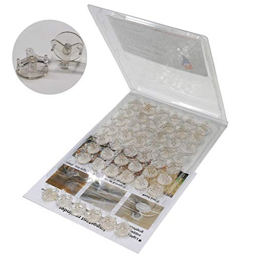 45 Pack Mini Adhesive Light Clips   All-Purpose Holiday Light Clips  Clear  Small Decorating Wall Hanging Hooks for String Lights  Christmas Light Cli