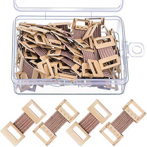 Elastic Bandage Clips Bandage Wrap Clips Stretch Metal Clips with Plastic Storage Box Replaceable Wrap Clips for Various Types Bandages -50 Pieces-