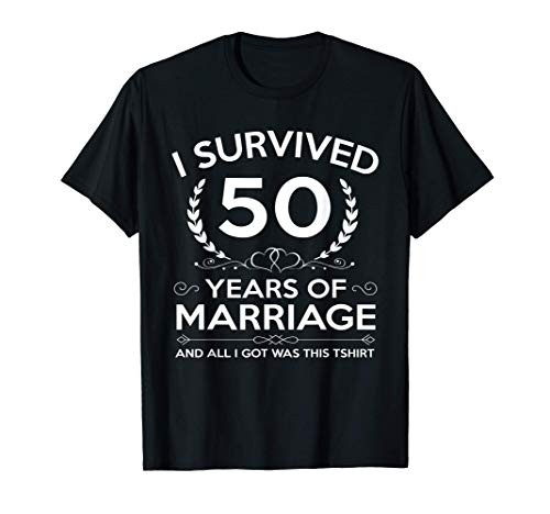 50th Wedding Anniversary Gifts Couples Husband Wife 50 Years T-Shirt