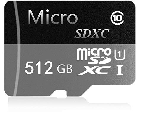 512GB Micro SD SDXC Card Class 10 High Speed Flash Memory Card with SD Adapter -512GB-