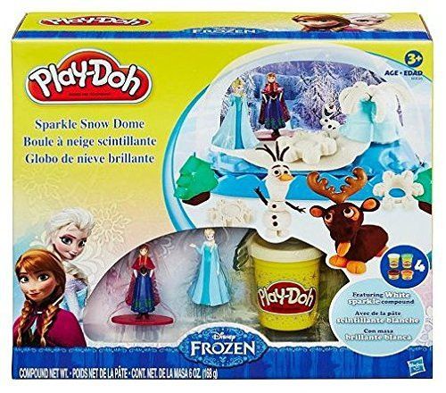 Play-Doh Disney Frozen Sparkle Snow Dome Set with Elsa & Anna + Play-Doh Sparkle Compound (12 oz Package) Play-Doh Disney Frozen Sparkle Snow Dome Set with Elsa & Anna + Play-Doh Sparkle Compound (12 oz Package)