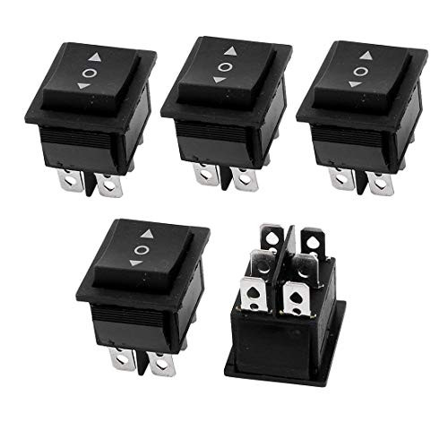 Aodesy 5Pcs Snap in Boat Rocker Switch 6 Terminal 3 Position Momentary Rocker Switch