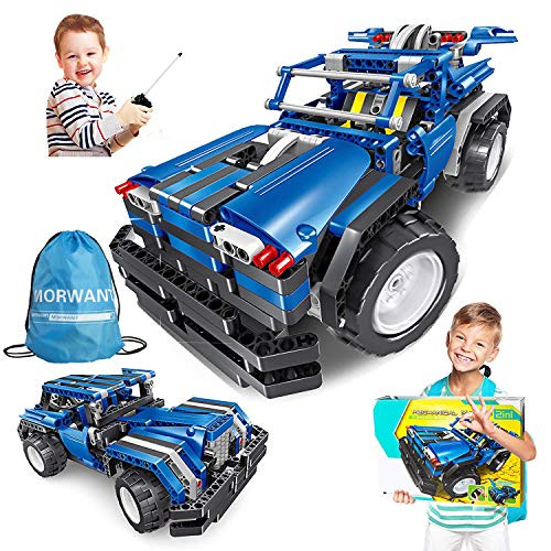 STEM Engineering Toys for Boys & Girls, Building Blocks Kit for Kids 6,7,8,9 Year Old RC Car 443pcs Educational Construction Set Birthday Gift for Age 6-14