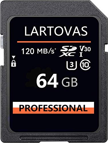 LARTOVAS 64GB SD Cards High Speed Class 10 Security Digital Memory Card Compatible with Cameras and Others