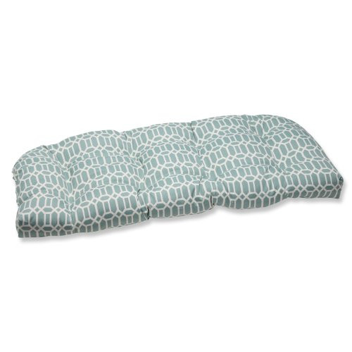 Pillow Perfect Outdoor Rhodes Quartz Wicker Loveseat Cushion