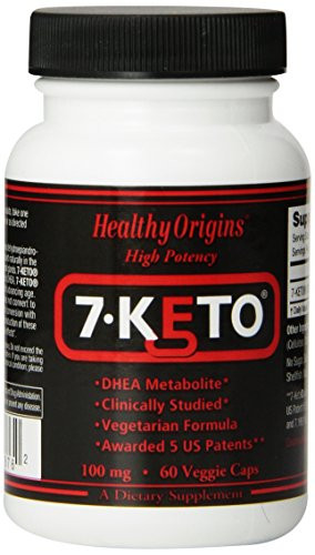Healthy Origins 7-KETO Vegetarian Capsules  100 Mg  60 Count