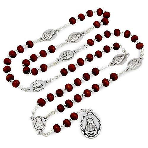 Seven Sorrow Chaplet with Brown Wood Beads -Servite Rosary- Seven Sorrow Chaplet with Brown Wood Beads -Servite Rosary-