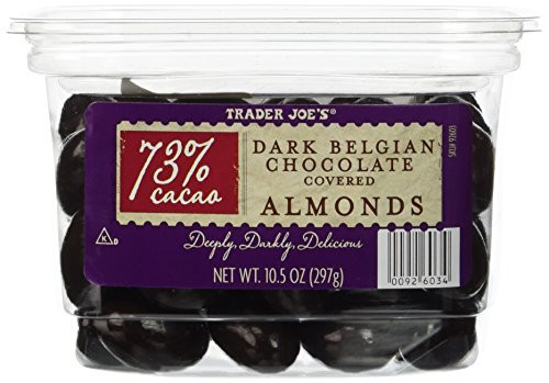 Trader Joes 73 Cocao Dark Belgian Chocolate Covered Almonds