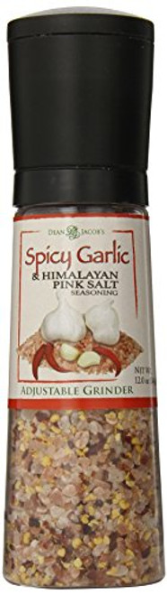 Dean Jacobs Jumbo Grinder Spicy Garlic and Himalayan Pink Salt Seasoning 12 Ounce Dean Jacobs Jumbo Grinder Spicy Garlic and Himalayan Pink Salt Seasoning 12 Ounce