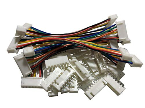 8 PCS 7 PIN JST XH Female Connector on Both Side - 100mm 1007 26 AWG and 16 PCS 7 PIN JST XH Male Connector