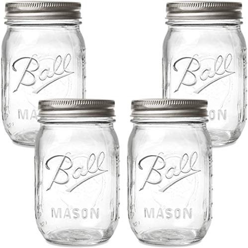 Ball Regular Mouth Mason Jars with Lids and Bands  16-Ounces -8-Pack-