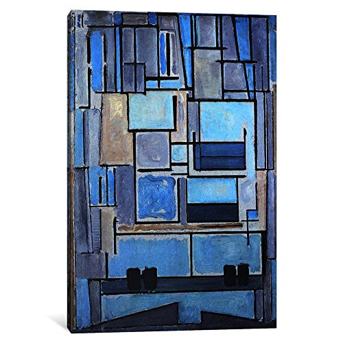 iCanvasART 1 Piece Composition No. 9, 1914 Canvas Print by Piet Mondrian, 18" x 12"/0.75" Depth