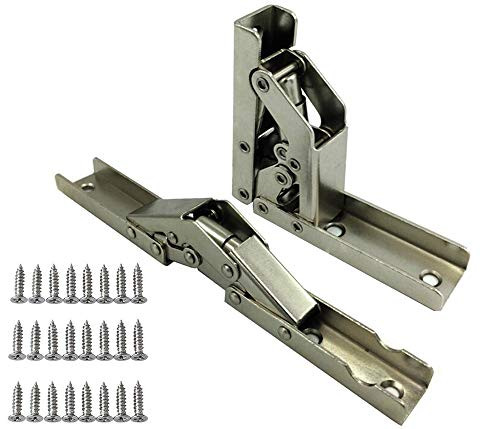 90 Degree Folding Door-Shelf Hinge Hidden Bracket Table Holder Furniture Parts -6PCS-