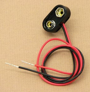 SEOH 9V Battery Lead with Electrical Wire 12in for Physics