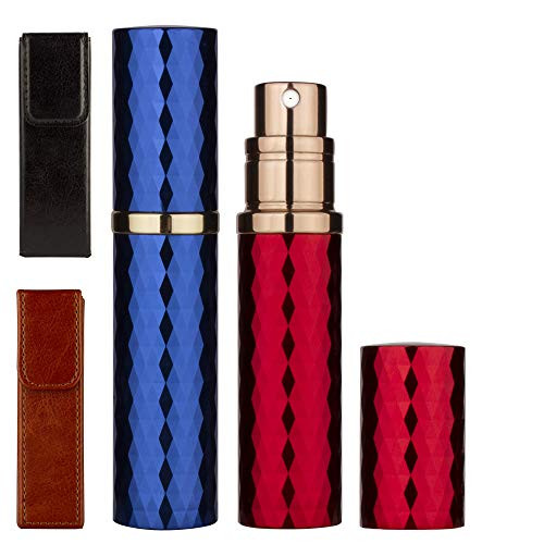 Louischanzl Perfume Bottles Refillable Empty Glass Atomizers Portable Travel Size Mini Leaking Proof Spray Perfume Container for Women and Men Send perf