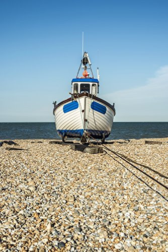 Posterazzi A boat on a shingle beach Dungeness Kent England Poster Print  -12 x 19-