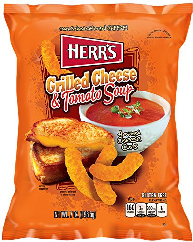 Herrs Grilled Cheese and Tomato Soup Curls  7 Ounce