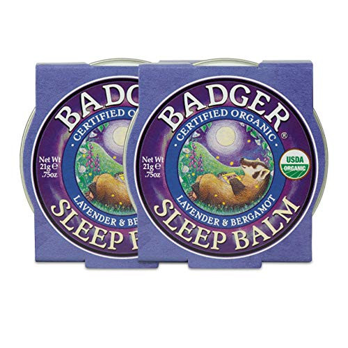 Badger - Sleep Balm  Lavender and Bergamot  Natural Sleep Balm  Scented Relaxing Balm for Children and Adults  Calming Night Balm  Organic Sleep Balm  0