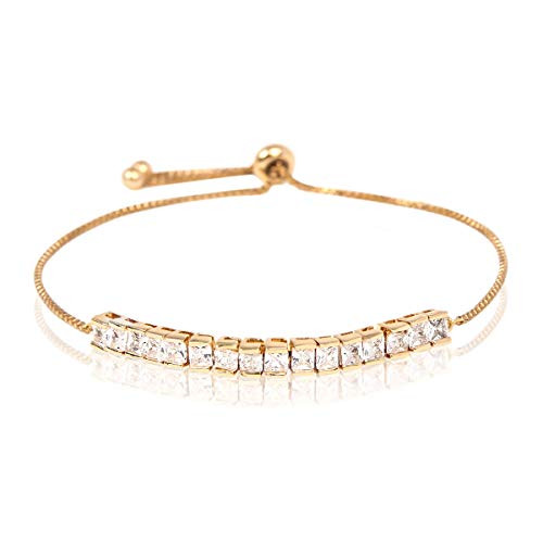 RIAH FASHION Sparkly Crystal Rhinestone Cubic Zirconia Bridal Bracelet - Pave Wedding Statement Cuff Bangle Adjustable Wrist Slide Tennis Bolo-Pearl W RIAH FASHION Sparkly Crystal Rhinestone Cubic Zirconia Bridal Bracelet - Pave Wedding Statement Cuff Bangle Adjustable Wrist Slide Tennis Bolo-Pearl W