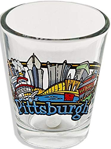 Pittsburgh Pennsylvania Colorful Souvenir Shot Glass
