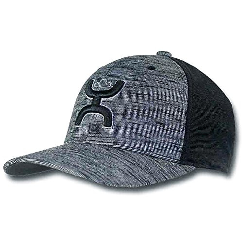 Hooey Ash Black-Grey Flexfit Cap -S-M-