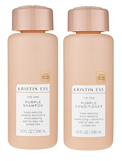 Kristin Ess "The One" Purple Shampoo and Conditioner Set for Blonde Hair, 10 Ounce Each Kristin Ess "The One" Purple Shampoo and Conditioner Set for Blonde Hair, 10 Ounce Each