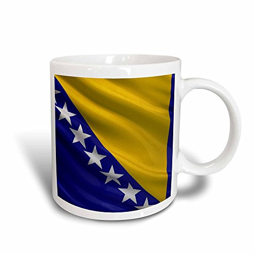 3dRose Flag Of Bosnia And Herzegovina Waving In The Wind Magic Transforming Mug  11 oz  Black-White