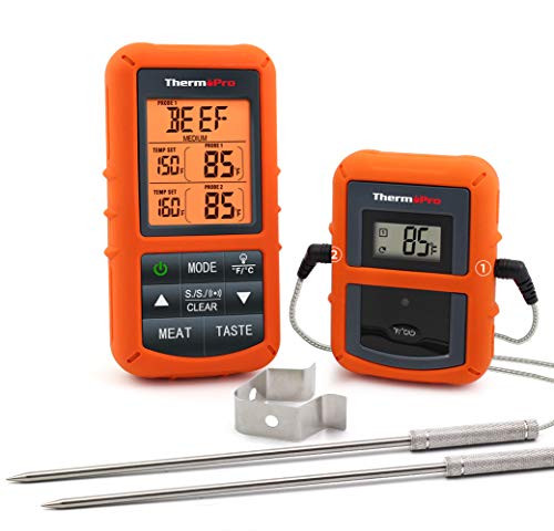 ThermoPro TP20 Wireless Remote Digital Cooking Food Meat Thermometer with Dual Probe for Smoker Grill BBQ Thermometer ThermoPro TP20 Wireless Remote Digital Cooking Food Meat Thermometer with Dual Probe for Smoker Grill BBQ Thermometer