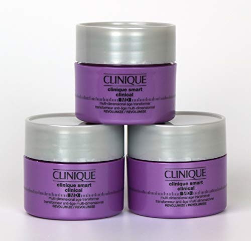 Pakc of 3 x Clinique Smart Clinical MD Multi-Dimensional Age Transformer Anti-Age Revolumize 0 5 oz each Unboxed