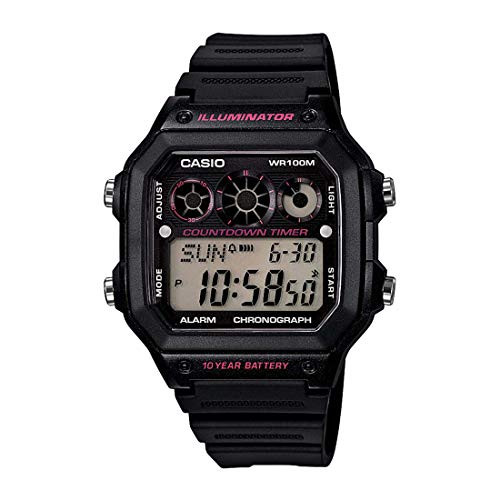 Casio Youth Digital Digital Multi-Color Dial Mens Watch - CASIO-AE-1300WH-8AVDF