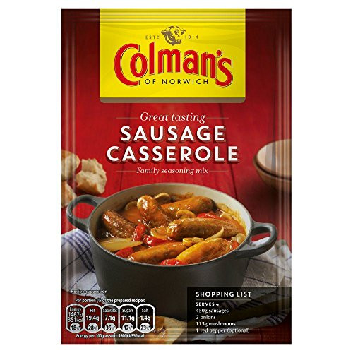Colmans Sausage Casserole Mix - 39g - Pack of 2 -39g x 2-