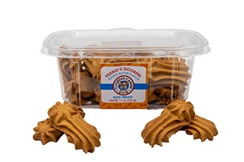 Claudias Canine Bakery Peanut Butter Goobers  11 Ounces Each  Dog Treats Baked in The USA