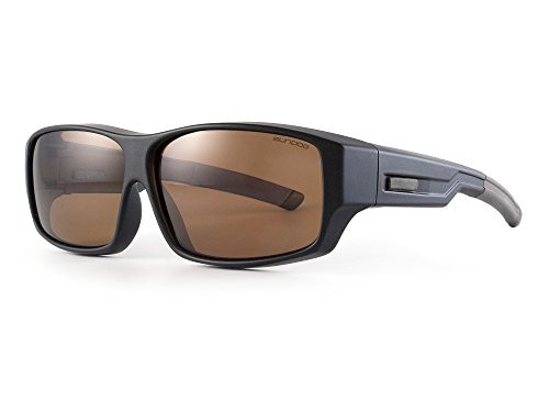 Sundog Echo Fit Over Sunglasses  Matte Black Frame-Brown Lens