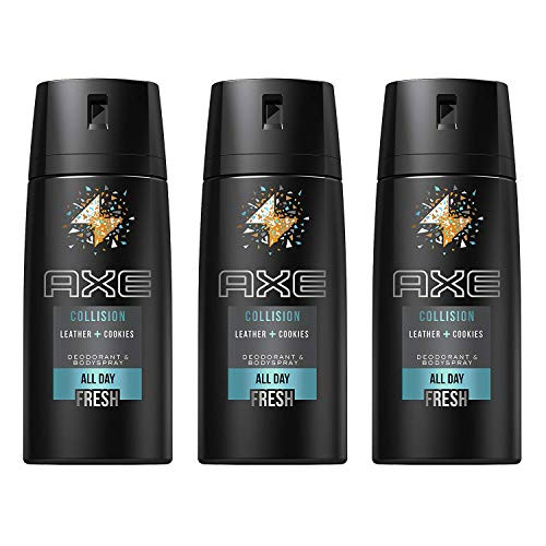 Axe Deodorant Body Spray Collision Mens Fragrance 150ml-5 07oz -3-Pack-
