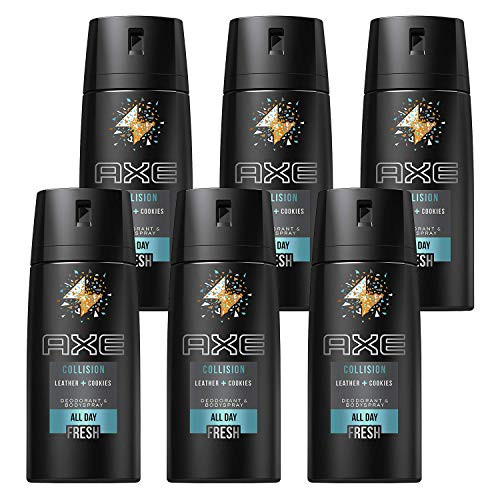 Axe Deodorant Body Spray Collision Mens Fragrance 150ml-5 07oz -6-Pack-