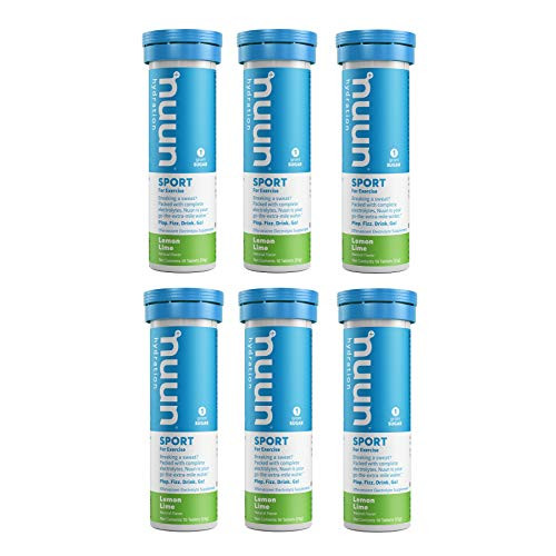 Nuun Active Lemon-Lime Electrolyte Enhanced Drink Tablets-6-Pack of 10 Tablets-