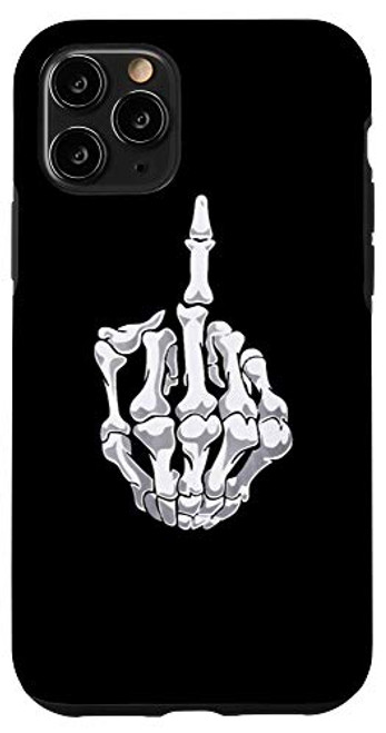 iPhone 11 Pro Middle Finger Skeleton Hand Funny F Off Black Case iPhone 11 Pro Middle Finger Skeleton Hand Funny F Off Black Case