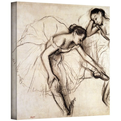 Art Wall Two Dancers Resting' Gallery-Wrapped Canvas Artwork by Edgar Degas, 18 by 18-Inch