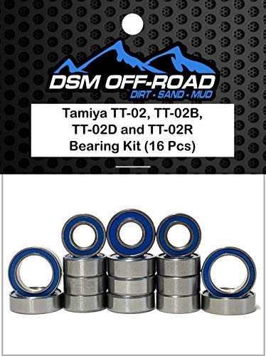 Tamiya TT-02 Replacement Bearing Set Also for TT-02D and TT-02R -16 Bearings- TT02