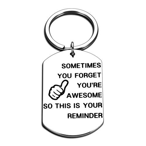 Funny Inspirational Birthday Christmas Keychain Gifts Sometimes You Forget Youre Awesome So This is You Reminder Thank You Appreciation Gift for Wome Funny Inspirational Birthday Christmas Keychain Gifts Sometimes You Forget Youre Awesome So This is You Reminder Thank You Appreciation Gift for Wome
