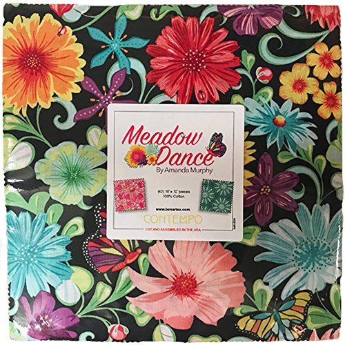 Amanda Murphy Meadow Dance 10X10 Pack 42 10-inch Squares Layer Cake Benartex