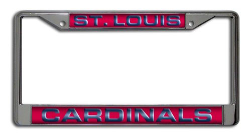 MLB St- Louis Cardinals Laser-Cut Chrome Auto License Plate Frame