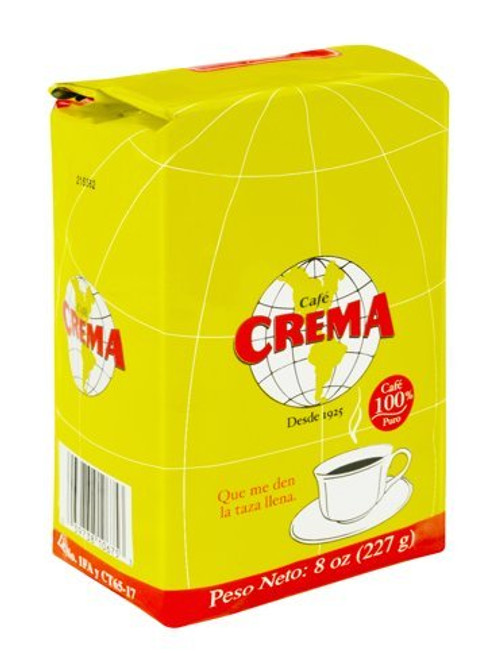 Café Crema Ground Coffee from Puerto Rico  8 ounce bag -Pack of 2-