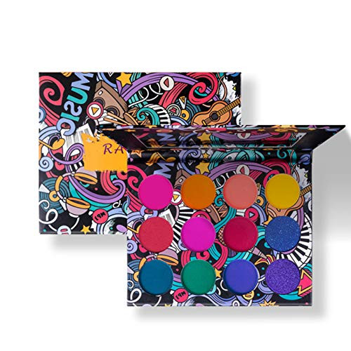 Vodisa 12 Colors High Pigmented Eye Shadow Palette Matte Shimmer Eyeshadow Makeup Pallet Waterproof Long Lasting Professional Eyeshadow Powder Glam Na