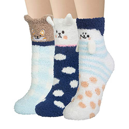 3 Pairs Fuzzy Socks Cozy Winter Warm Fluffy Socks Soft Cute Animal Fuzzy Home Slipper Socks for Women 3 Pairs Fuzzy Socks Cozy Winter Warm Fluffy Socks Soft Cute Animal Fuzzy Home Slipper Socks for Women