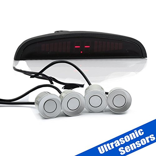 4 Parking Car Parking Sensor Kit LED Display View Reverse Backup Radar System Backup Sensor Reversing Sensors Universal Auto Radar Detector Sensors Ra