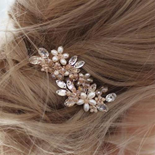 Earent Bride Wedding Crystal Hair Pins Silver Flower Bridal Hair Pieces Pearl and Rhinestone Hair Accessories for Women and Girls Earent Bride Wedding Crystal Hair Pins Silver Flower Bridal Hair Pieces Pearl and Rhinestone Hair Accessories for Women and Girls