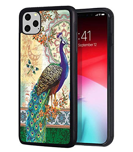 iPhone 11 Pro Max Case  Royal Peacocks Design Slim Impact Resistant Rubber Protective Case Cover for iPhone 11 Pro Max -2019- 6-5 Inch