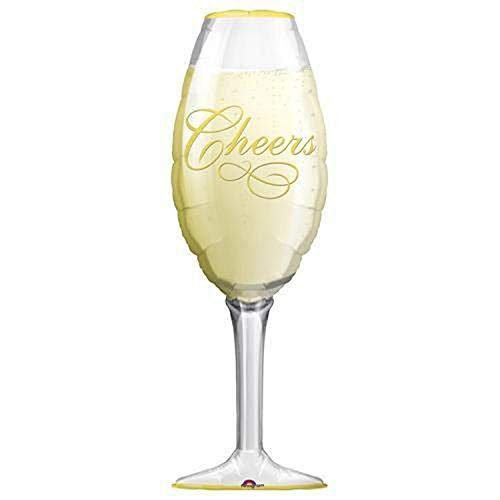 Anagram Champagne Glass Foil Balloon  38  Multicolored
